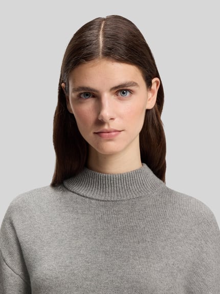 HUGO Loose fit pullover van wolmix model 'Sorellenio' Lichtgrijs - 3