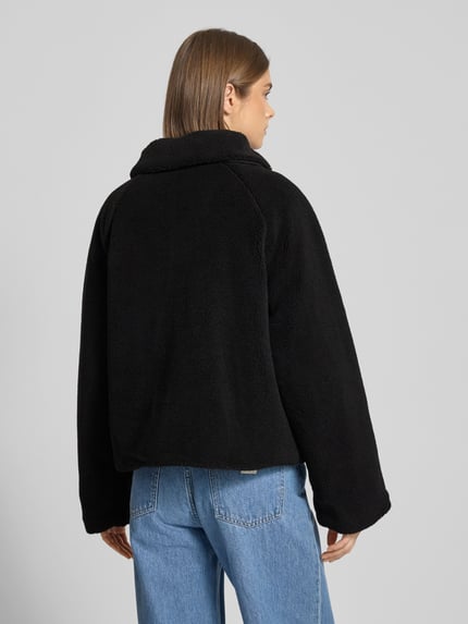 PEGADOR Jacke aus Teddyfell mit Label-Stitching Modell 'LAJA' Black 5