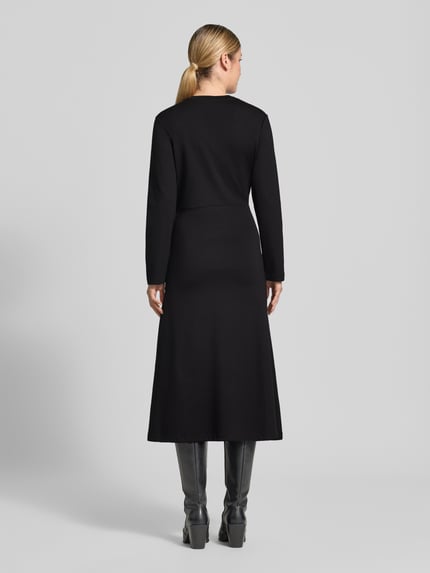 DRYKORN Midikleid mit Drapierung Modell 'CAMESSIA' Black 5
