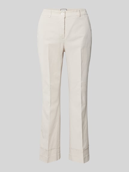 SEDUCTIVE Flared cut broek met persplooien, model 'MINESSE' Zand - 2