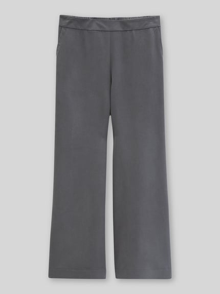 Marc O'Polo Cropped Wide Fit Culotte aus Lyocell-Leinen-Mix Dunkelgrau 2