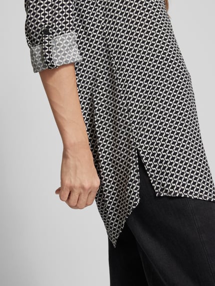 Christian Berg Woman Blouse met fijn all-over motief Zwart - 3