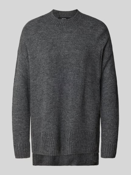 VERO MODA Oversized Strickpullover mit Mock Neck Modell 'LEFILE' Mittelgrau 2