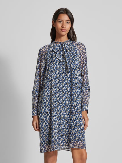 COMMA Knielanges Kleid mit Schleifen-Detail Royal 4