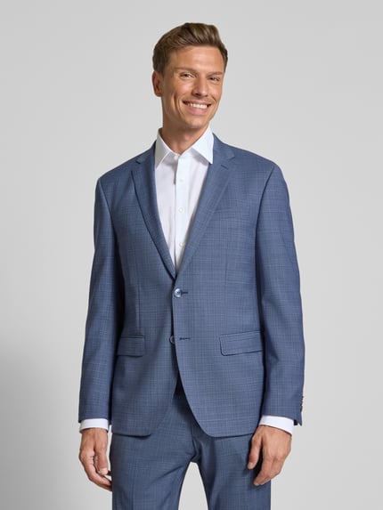 HECHTER PARIS Garnitur o kroju slim fit z marynarką zapinaną na 2 guziki Jasnoniebieski 4