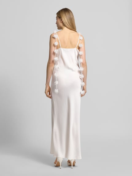 VERO MODA Vloeiende bruidsjurk van satijn model 'ANALEIA' Offwhite - 5