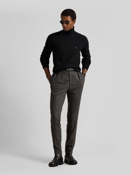 Polo Ralph Lauren Slim Fit Pullover aus Woll-Kaschmir-Mix Black 1