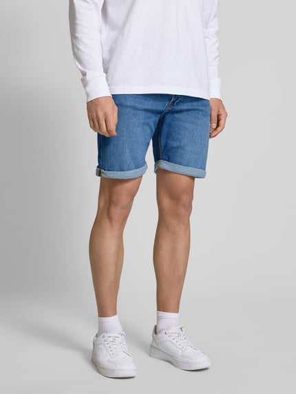 JACK & JONES Regular Fit Jeansshorts im 5-Pocket-Design Modell 'RICK' Blau 4