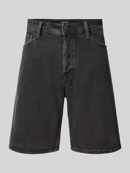 JACK & JONES Baggy fit korte jeans in 5-pocketmodel, model 'ALEX' Zwart - 2