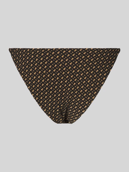 BOSS Bikinihose mit B-Monogram Modell 'BOSS PEARL' Mittelbraun 3