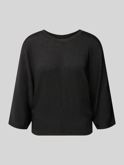 ONLY Regular Fit Langarmshirt mit schimmernder Optik Black 2