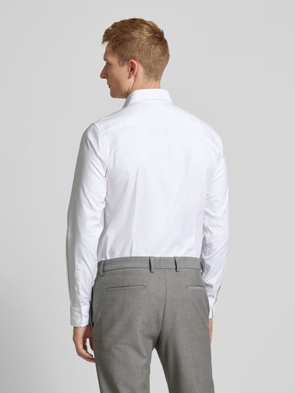 JOOP! COLLECTION Slim Fit Business-Hemd mit Haifischkragen Modell 'Pares' Weiss 5
