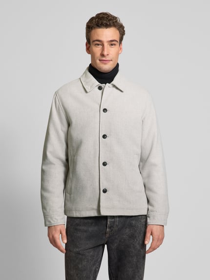 JACK & JONES Premium Regular fit overhemdjack met kentkraag, model 'CARTER' Offwhite - 4