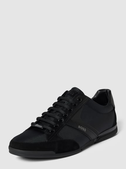 BOSS Sneaker aus echtem Leder Modell 'SATURN_LOWP_MX A_N' Black 1