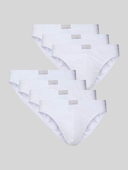 Produktfoto, Slip aus Baumwolle im 7er-Pack von TOM TAILOR in Weiß, ohne Beinansatz, elastischer Bund mit Logo, reine Baumwolle