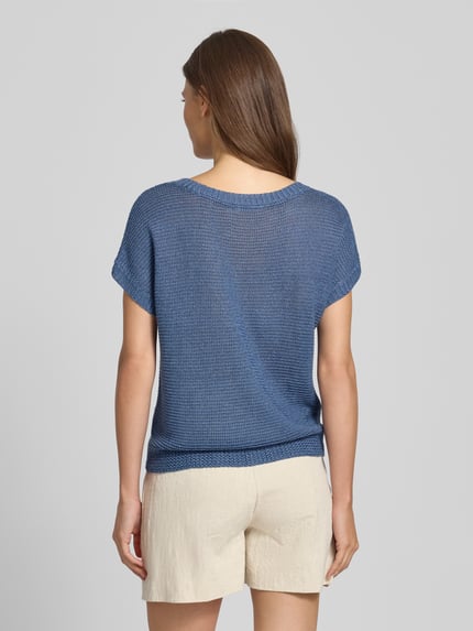 Lauren Ralph Lauren Sweter o kroju relaxed fit z mieszanki lnu i wiskozy model „Emari” Jasnoniebieski 5