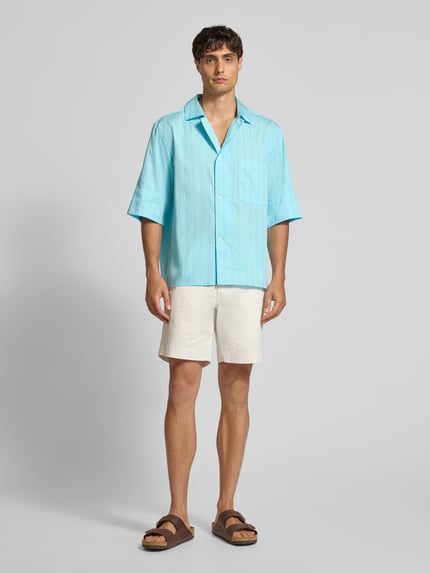 ANNARR Vrijetijdsoverhemd met knoopsluiting, model 'HOLMES' Aquablauw - 1