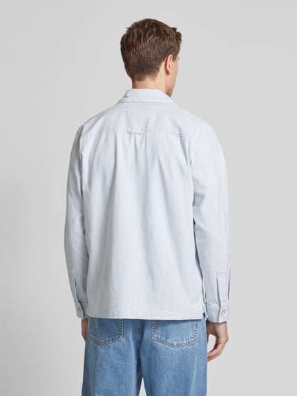 HUGO Regular fit overhemdjack met paspelzakken op de borst, model 'Egalo' Lichtblauw - 5