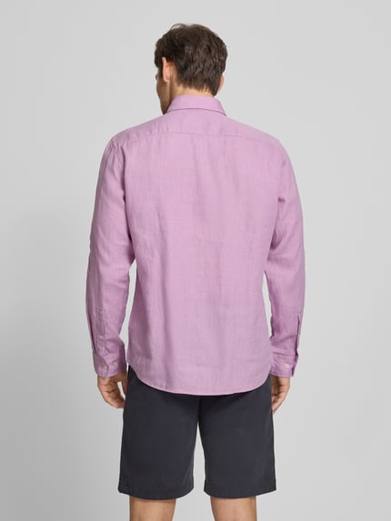 Marc O'Polo regular fit vrijetijdsoverhemd van puur linnen Lila - 5
