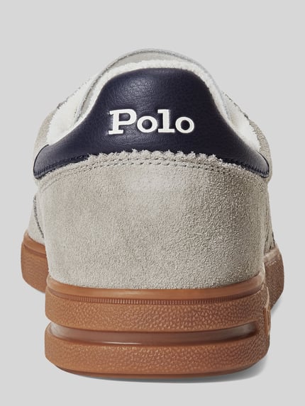 Polo Ralph Lauren Sneaker aus echtem Rindvelours Modell 'BEDFORD' Hellgrau 5