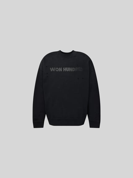 WON HUNDRED Bluza z przetarciami Czarny 2