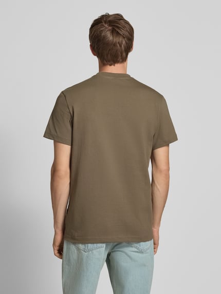 G-Star RAW T-Shirt mit Label-Print Modell 'Originals' Schlamm 5