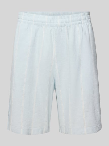 Leinenshorts mit Logo-Stitching Shop The Look MANNEQUINE