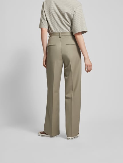 Anine Bing Stoffen broek met steekzakken Kaki - 5