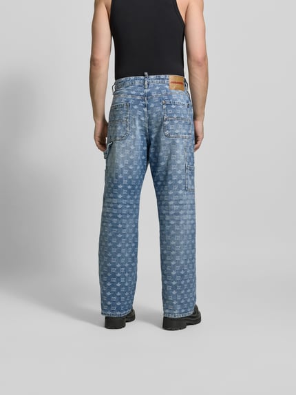 Dsquared2 Jeansy o kroju baggy z czystej bawełny Jeansowy niebieski 5