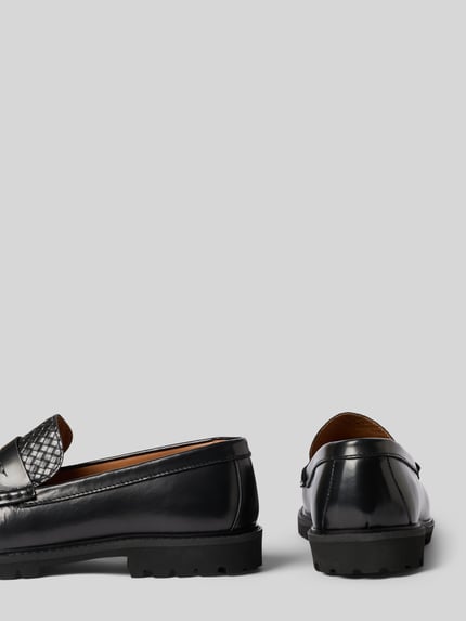 Selected Loafer aus Rindsnappa mit Profilsohle Black 2