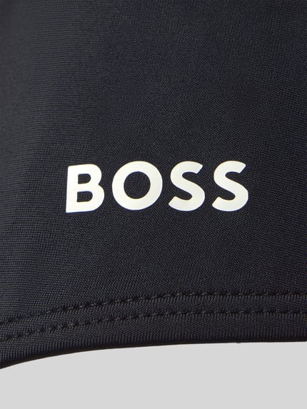 Produktfoto, Badeslip in unifarbenem Design Modell 'JOHN' von BOSS mit Label-Stitching-Applikation, Jersey-Stretch Materialverarbeitung, Optik: Unifarben.