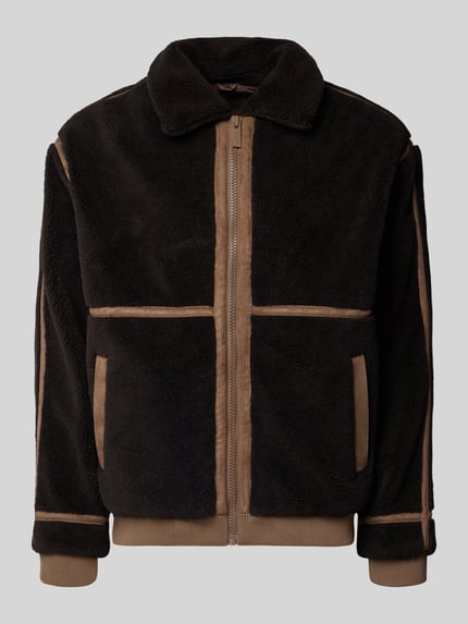 MCNEAL Teddy-Jacke mit Reißverschluss Schoko 2