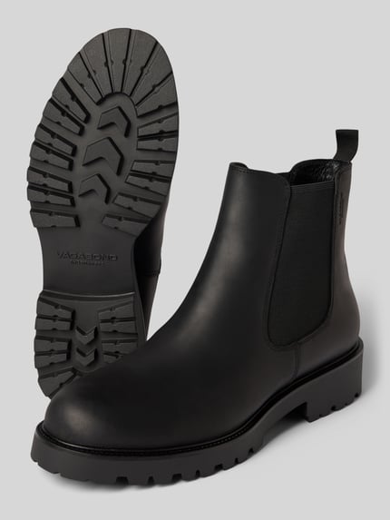 Vagabond Buty chelsea ze skóry bydlęcej welurowej model ‘KENOVA’ Czarny 4