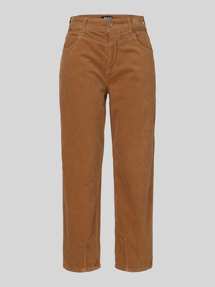 MAC Regular Fit Cordhose mit Label-Patch Modell 'Bobbie' Cognac 2