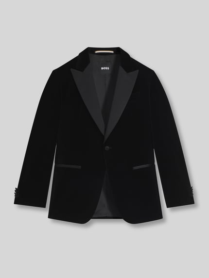 BOSS Slim fit smoking van puur katoen, model 'HUTSON' Zwart - 2