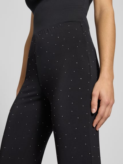 ONLY Weite Hose mit Zierstein-Besatz Modell 'ZITA' Black 3