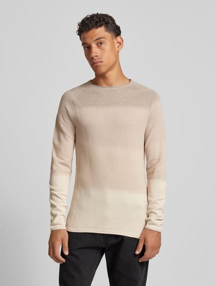 JACK & JONES Regular fit gebreide pullover van zuiver katoen Beige - 4