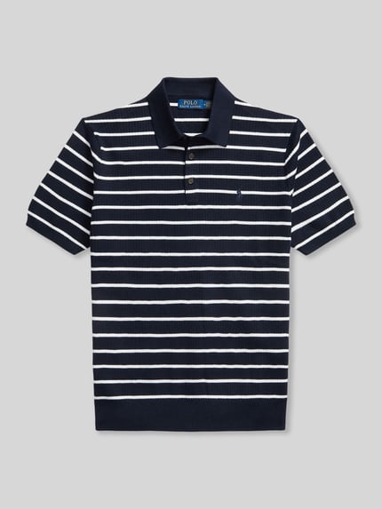 Polo Ralph Lauren Regular Fit Poloshirt aus reiner Baumwolle Dunkelblau 2
