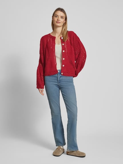 FARM RIO Strickjacke mit Knopfleiste Rostrot 1