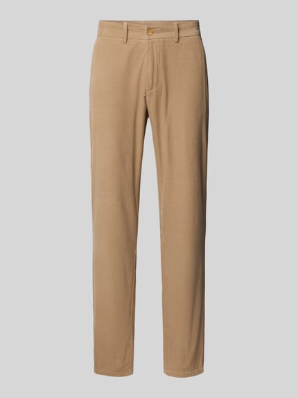 Regular fit corduroy broek met riemlussen Shop The Look MANNEQUINE