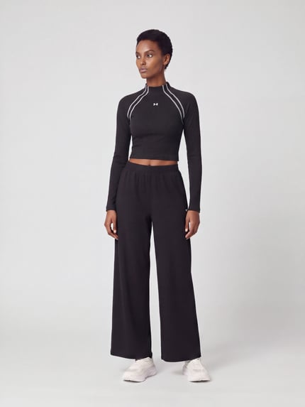 Under Armour Sport-shirt met lange mouwen met contraststrepen 'Motion LS Mock' Zwart - 1