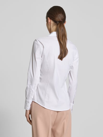 MORE & MORE Hemdbluse mit Label-Stitching Offwhite 5