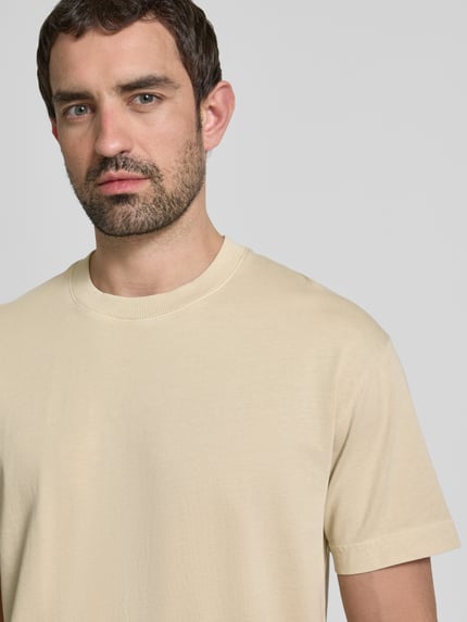 Marc O'Polo Relaxed Fit T-Shirt aus reiner Baumwolle Sand 3