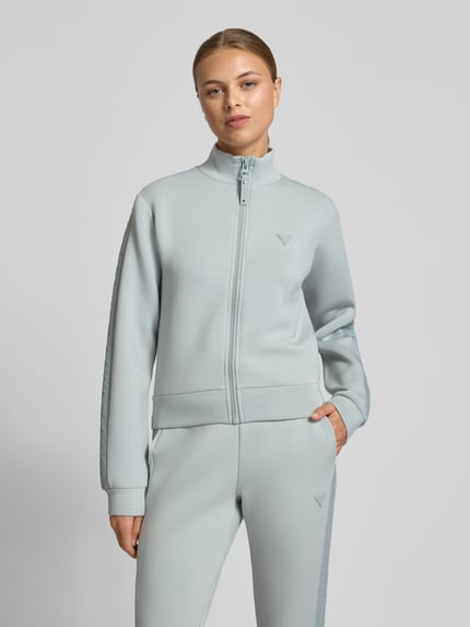 GUESS Activewear Sweatjack met labelapplicatie, model 'NEW ALLIE' Middengrijs - 4
