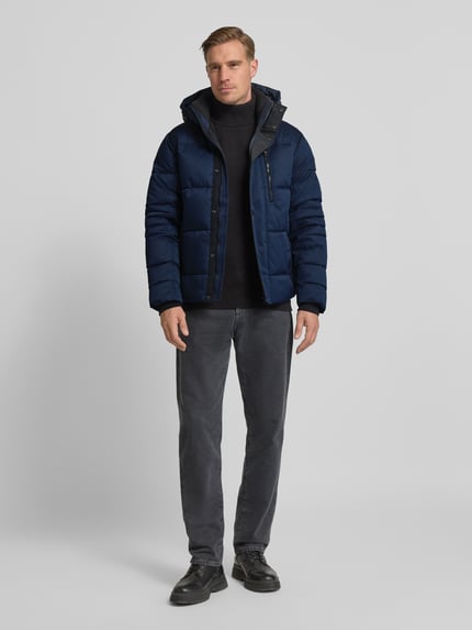 Tom Tailor Regular Fit Steppjacke mit Kapuze Marine 1