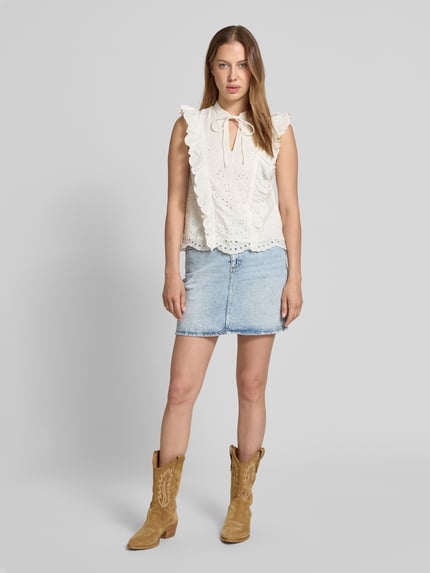 VERO MODA Spódnica jeansowa o kroju regular fit z 5 kieszeniami model ‘TESSA’ Jeansowy niebieski 1