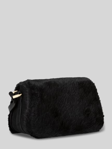 Valentino Bags Torba na ramię z poliestru o wyglądzie sztucznego futra model 'ICELAND' Czarny 3