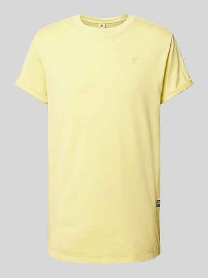 G-Star RAW T-Shirt mit Label-Detail Modell 'Lash' GELB 2