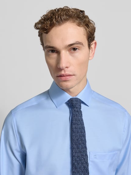 OLYMP Modern Fit Business-Hemd mit Knopfleiste Bleu 3