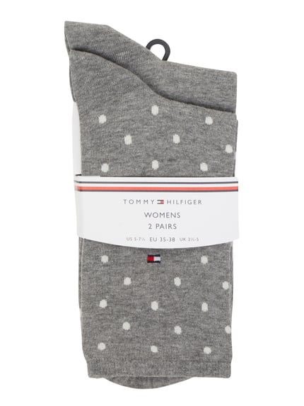 Tommy Hilfiger Sokken met labelprint in een set van 3 paar Middengrijs gemêleerd - 2